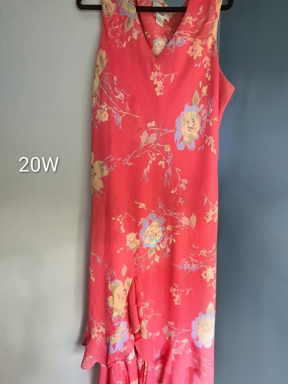 Studio C Coral Pink Floral Maxi Dress